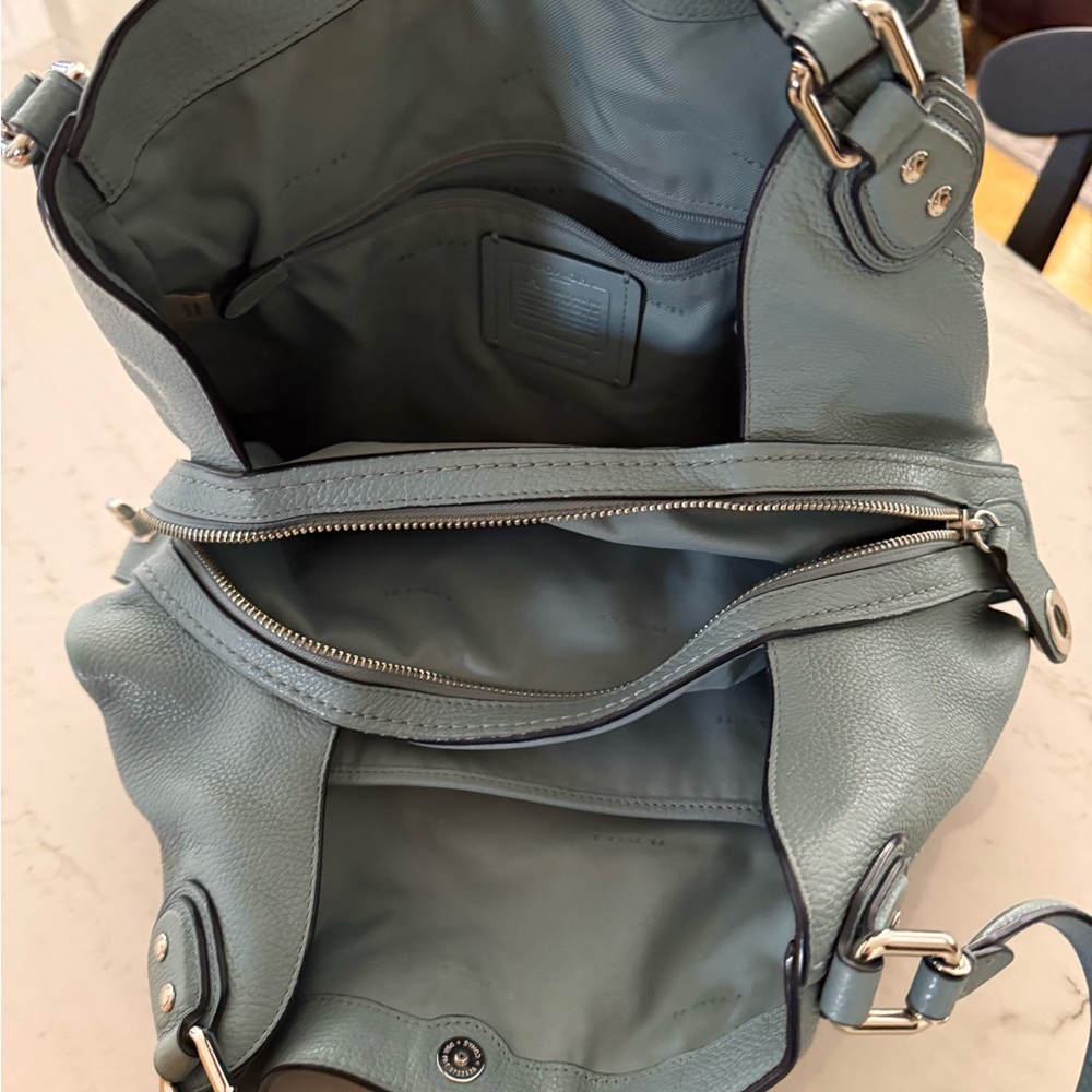 Coach Light Blue Leather Shoulder Bag - Picture 6 of 6